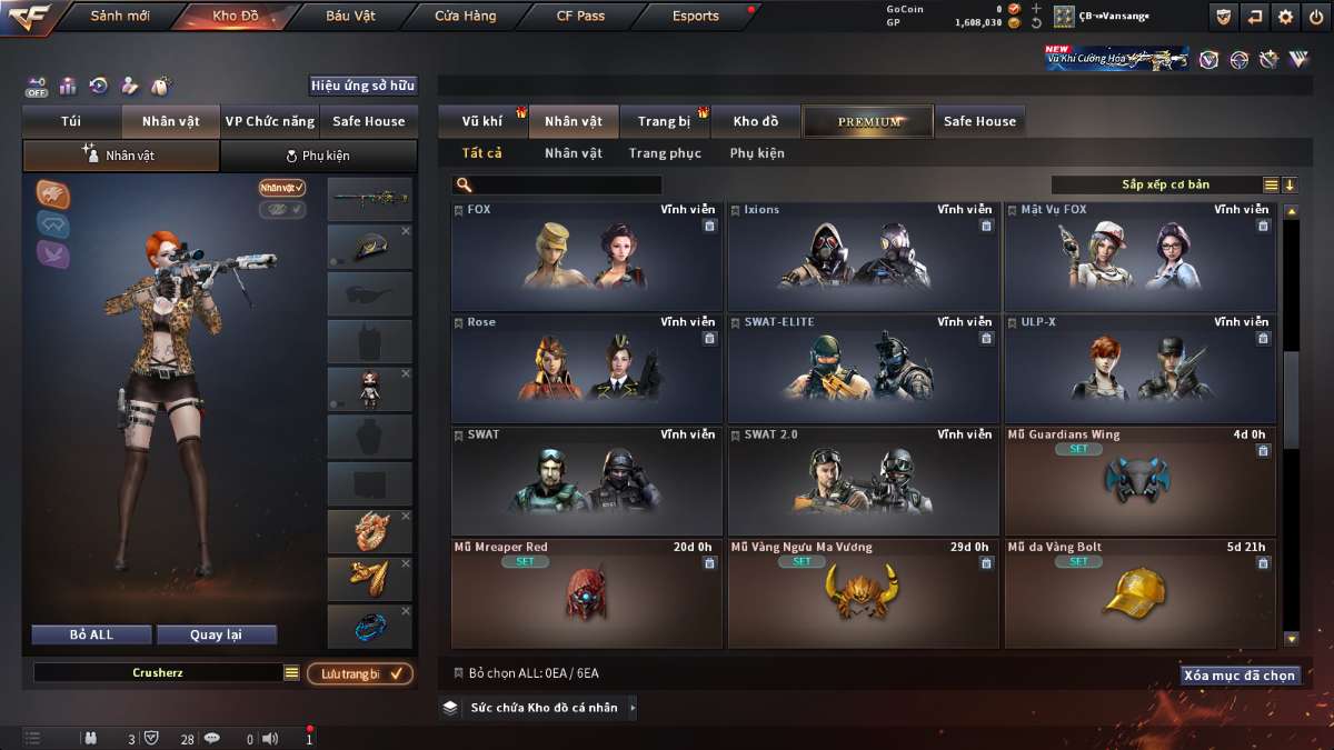 shop acc cf uy tin gia re